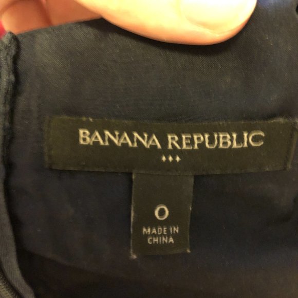 Banana Republic Navy Blue Eyelet Dress - Picture 4 of 7